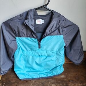 Wonder Nation Aqua and Charcoal Raincoat Size 4T